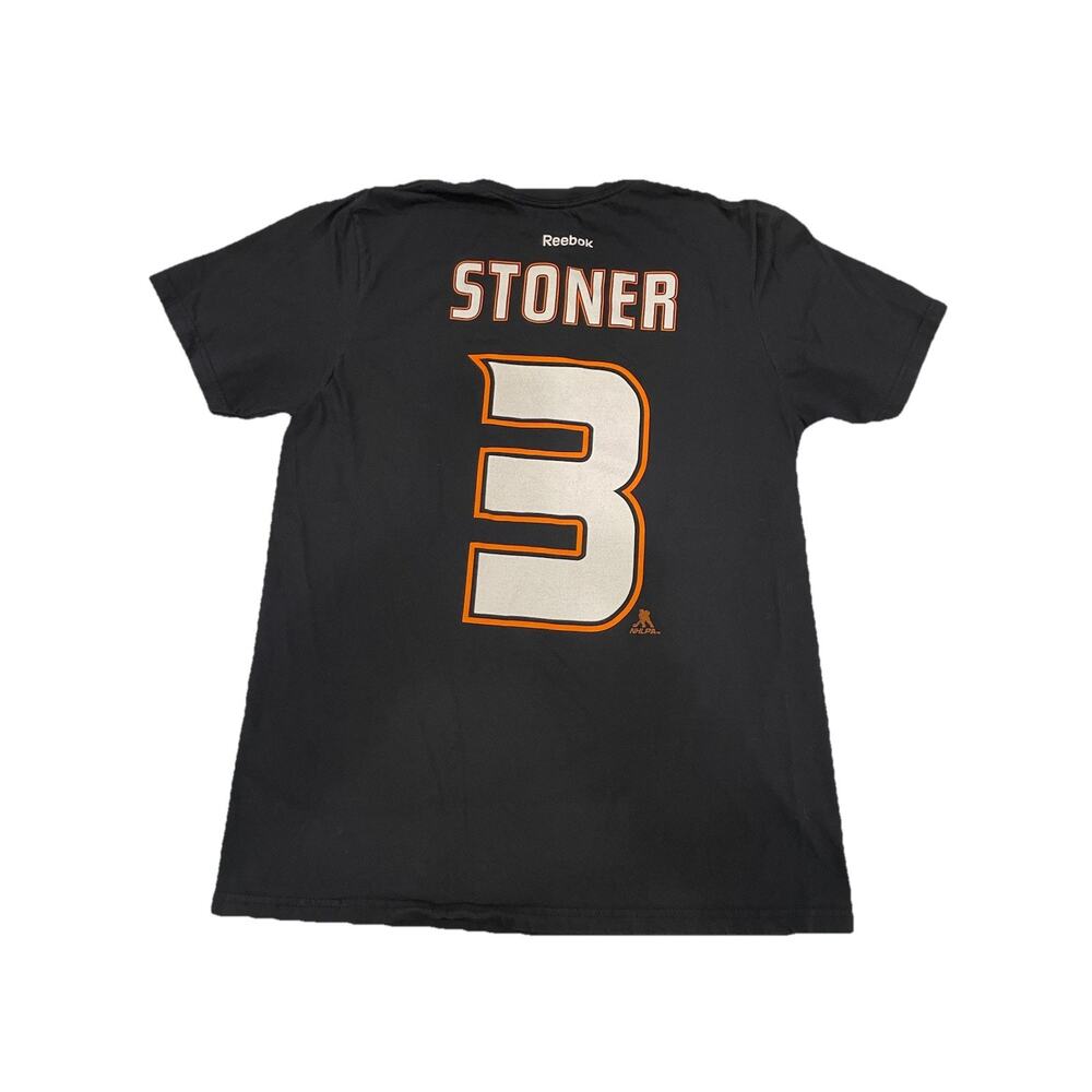 Anaheim Ducks Shirt Mens M Black NHL Hockey Stoner 3 Graphic Tee Reebok